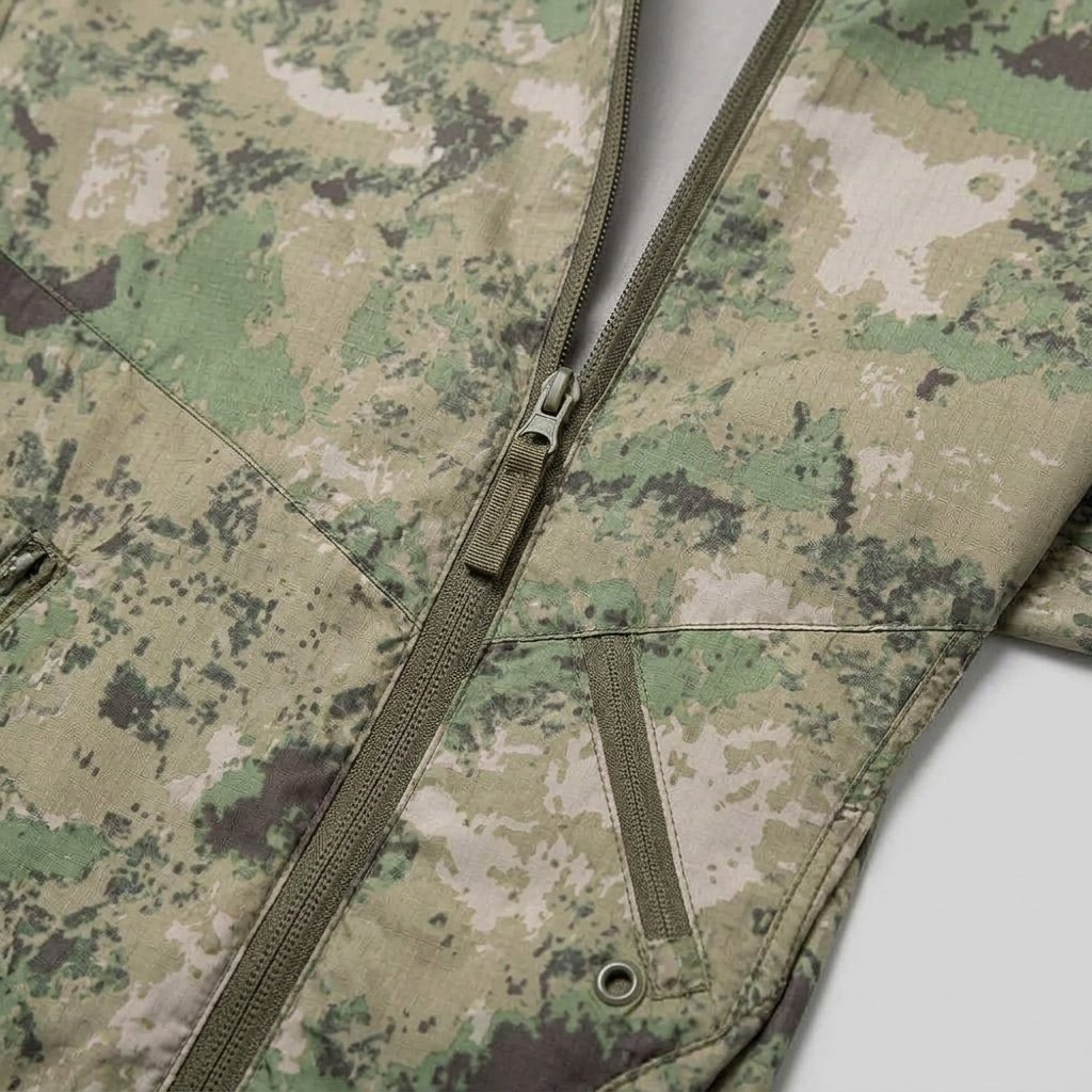 Lightweight camo rain jacket