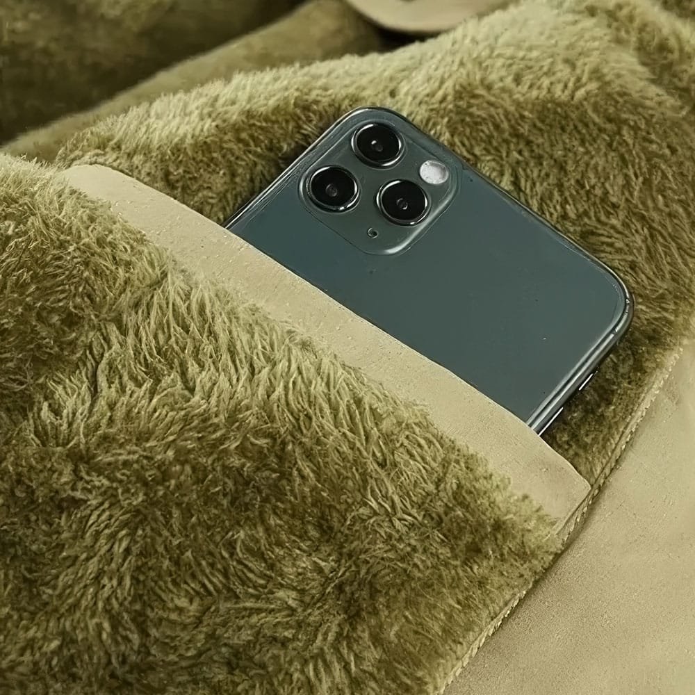 Militär-Parka-Jacke mit Fleece-Futter – Bild 3