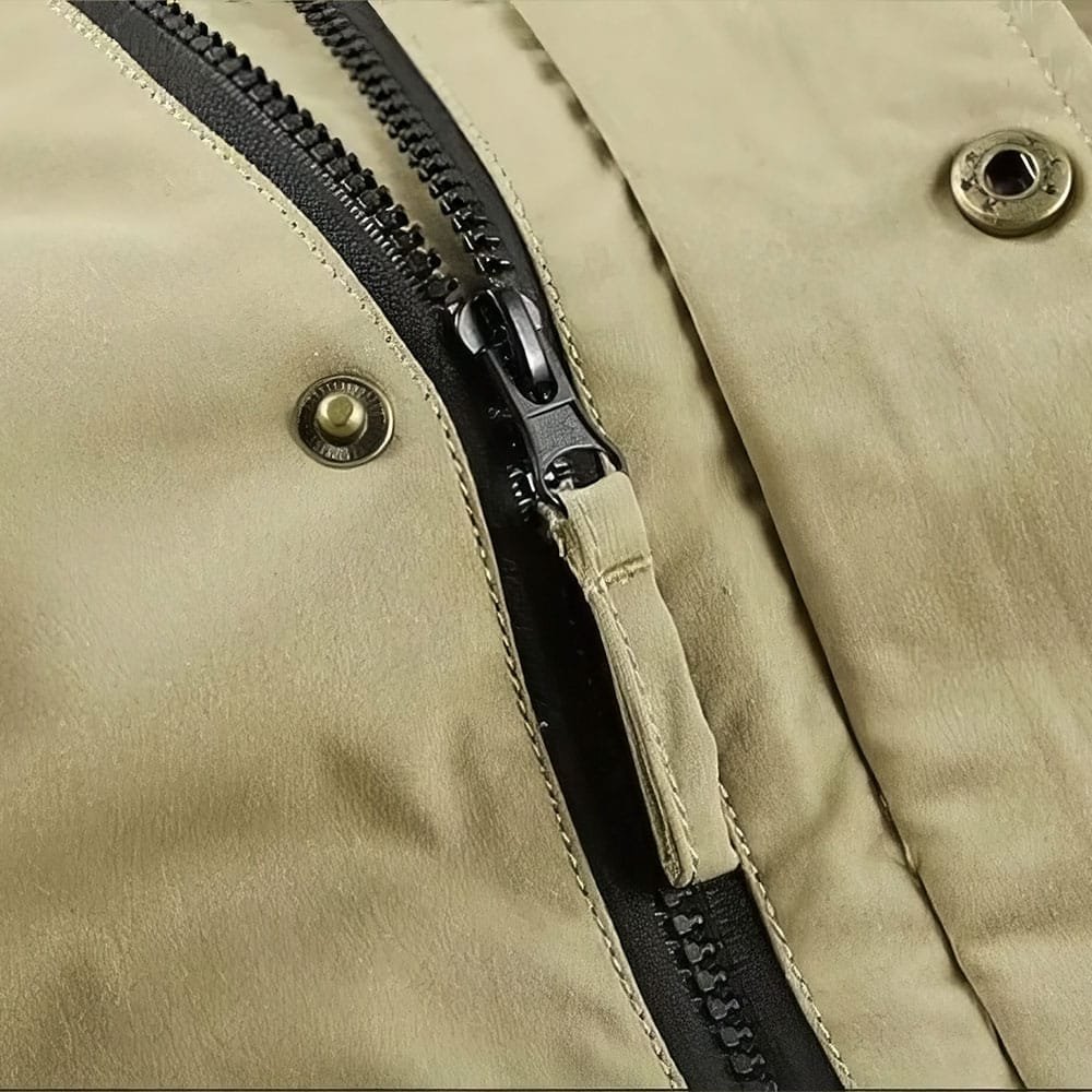 Militär-Parka-Jacke mit Fleece-Futter – Bild 5