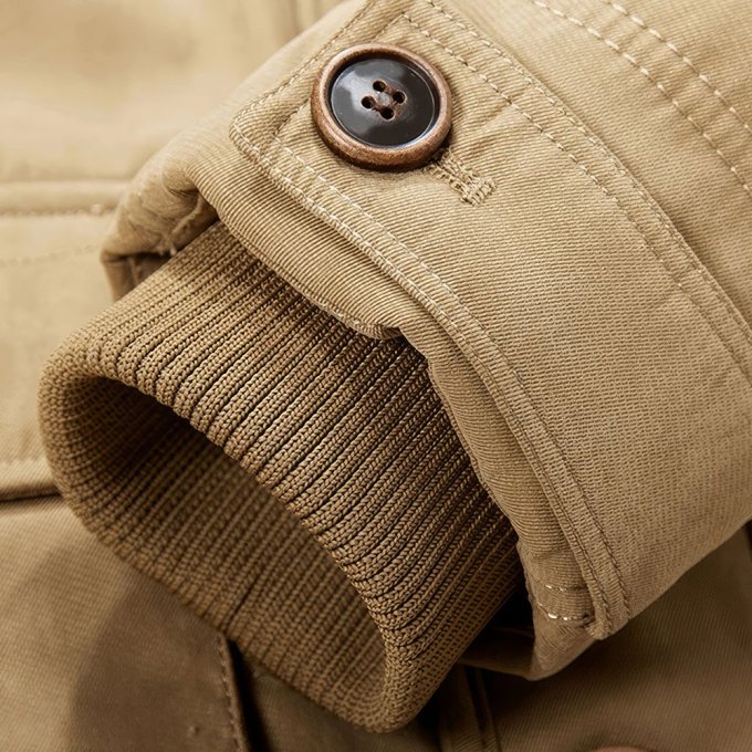 Militär-Parka-Jacke mit Fleece-Futter – Bild 4