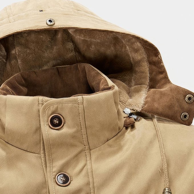 Militär-Parka-Jacke mit Fleece-Futter – Bild 6