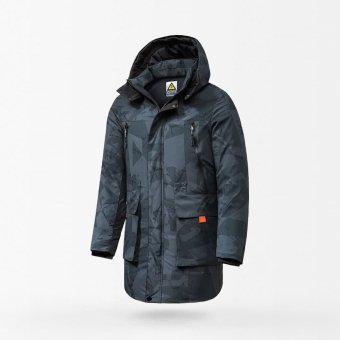 Militär-Parka-Jacke mit Kapuze