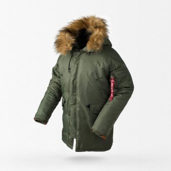 Taktische Militärparka mit Fellkapuze