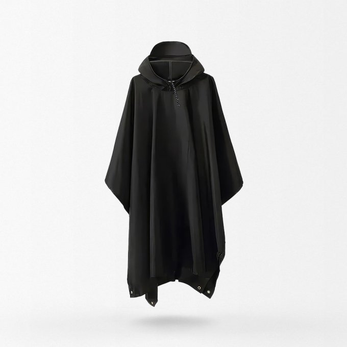Schwarzer wasserdichter Militär-Poncho – Bild 2