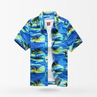 Blaues Hawaii-Hemd für den Sommerurlaub
