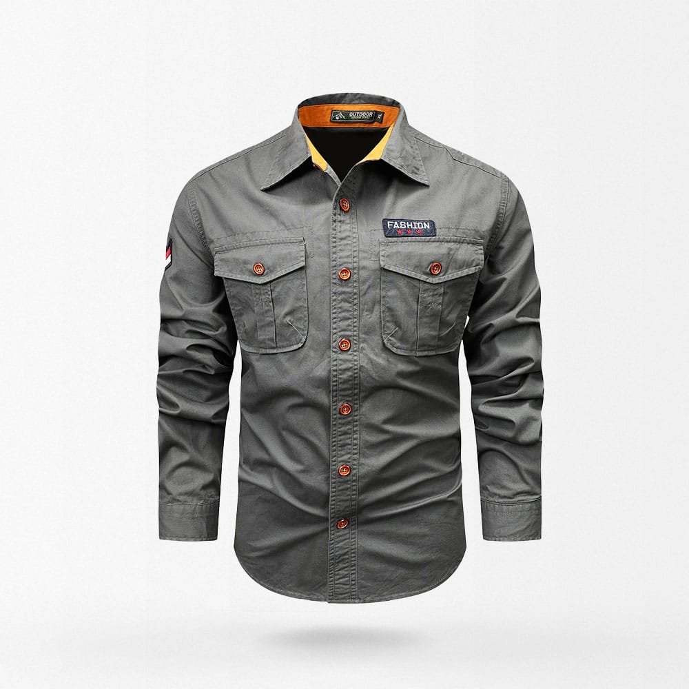 Herren Camouflage-Hemd mit Knopfleiste