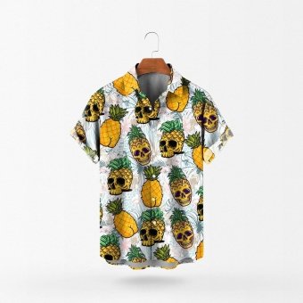 Ananas-Totenkopf-Hawaiianshirt