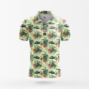 Taktisches Hawaiihemd mit Panzer-Print