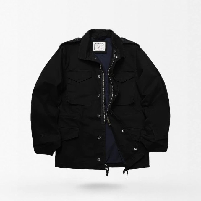 Schwarze Army-Feldjacke