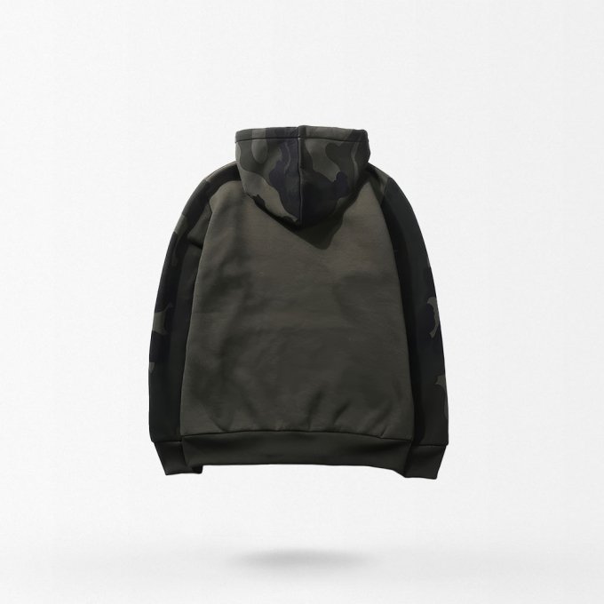 Army-grüner Camouflage-Kapuzenpullover – Bild 4