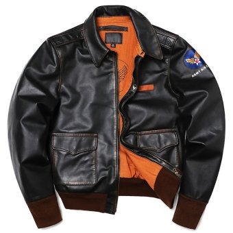 Flight jacket A2 Air Force Patch orange lining
