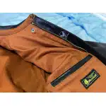 A2-Fliegerjacke mit Air-Force-Patch und orangefarbenem Innenfutter photo review