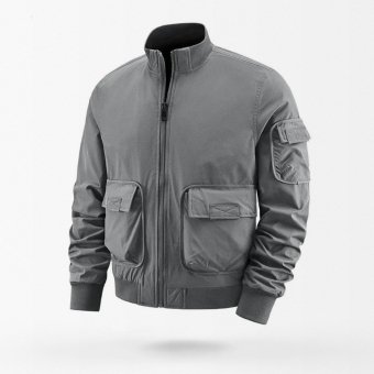 Bomberjacke mit Cargo-Taschen und Kragen