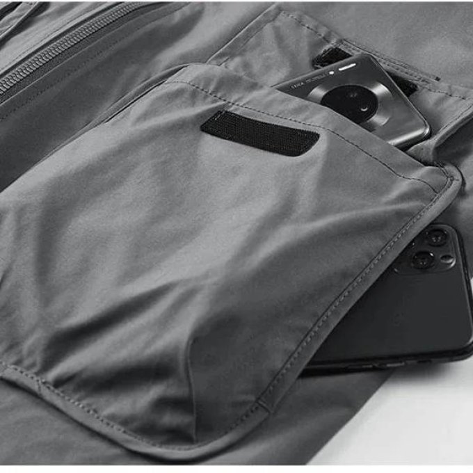 Bomberjacke mit Cargo-Taschen und Kragen – Bild 3