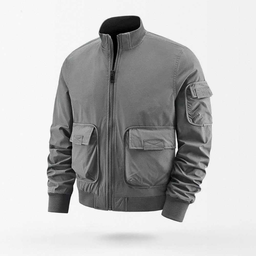 Bomberjacke mit Cargo-Taschen und Kragen