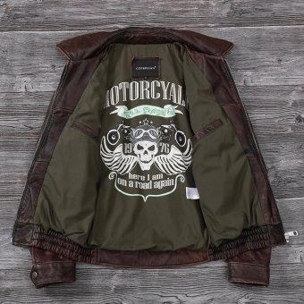 brown leather flight jacket vintage