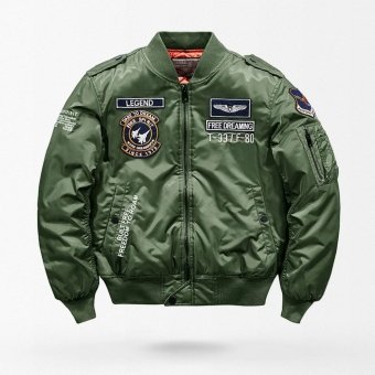 MA-1 Fliegerjacke Olivgrün mit Patches