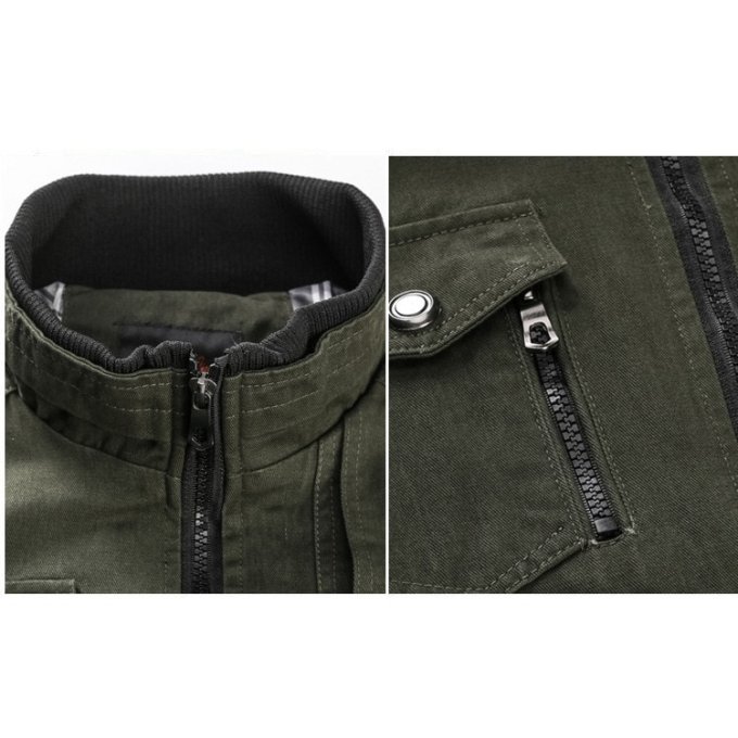 Herren Bomberjacke im Armee-Look – Bild 6