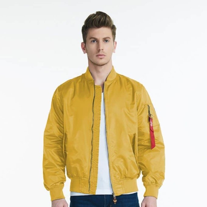 Gelbe Militär-Taktik MA-1 Fliegerjacke – Bild 2