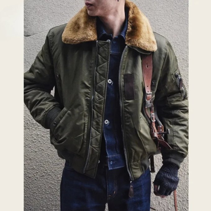Vintage B15 Bomberjacke Herren – Bild 3