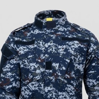 Blue Digital Military Combat Uniform