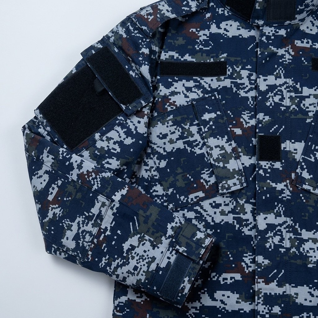 Blue Digital Military Combat Uniform