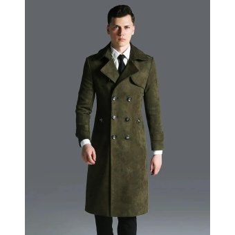 Double breasted military trench coat Green|Grey|Olive