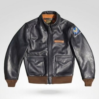 Flight jacket A2 Air Force Patch orange lining