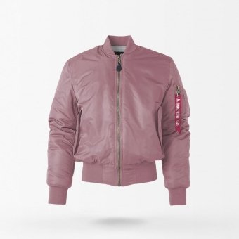 Pinkfarbene MA-1-Bomberjacke im Militär-Look