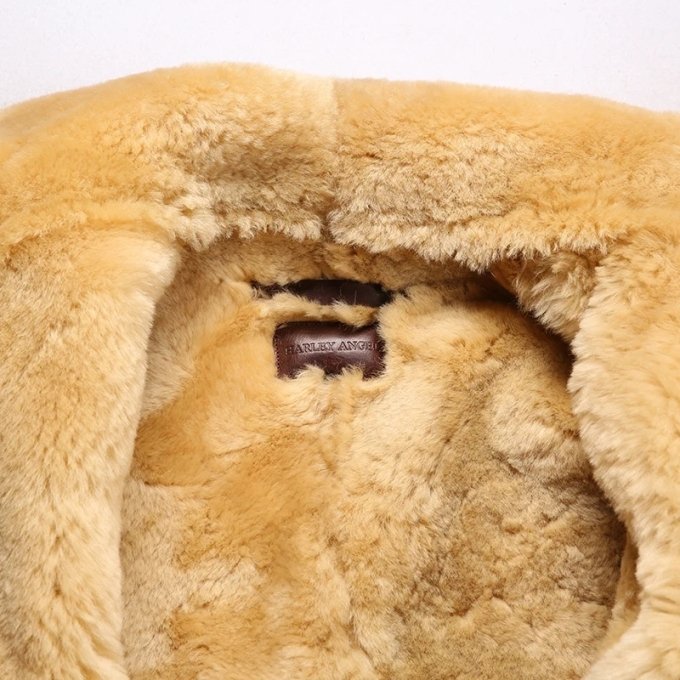 Herren B3 Leder-Fliegerjacke mit Schaffell – Bild 10