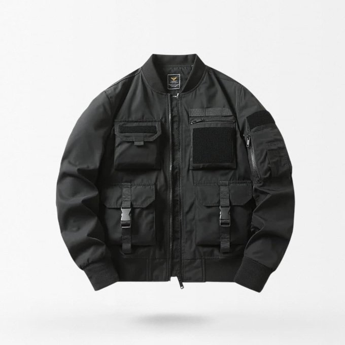 Herren-Militär-Bomberjacke mit Mehrfachtaschen