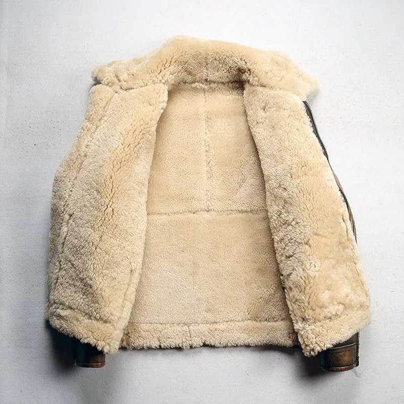 Herren Retro-D3-Leder-Bomberjacke – Bild 2