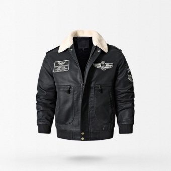 Herren Leder-Bomberjacke im Vintage-Stil