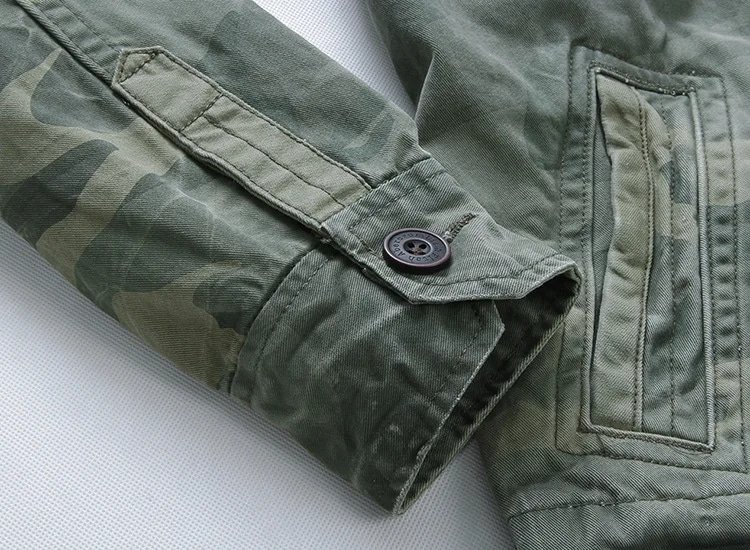 Militärische M65-Feldjacke in grünem Camouflage – Bild 6