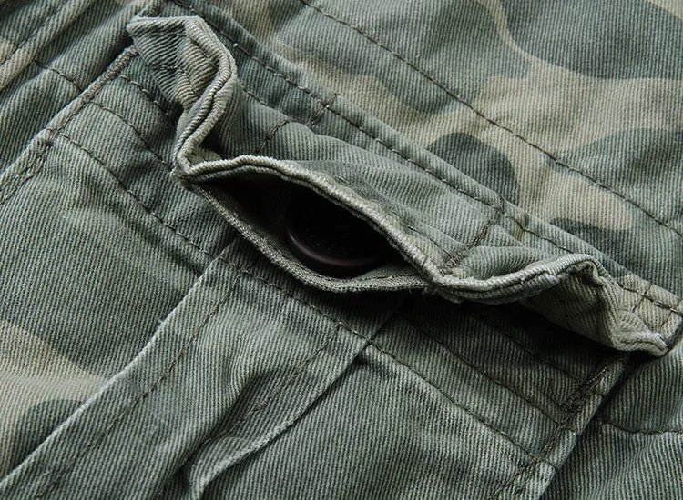 Militärische M65-Feldjacke in grünem Camouflage – Bild 3