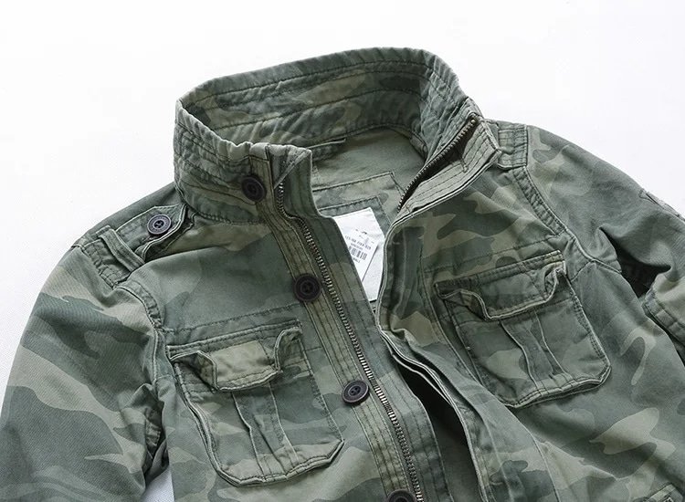 Militärische M65-Feldjacke in grünem Camouflage – Bild 12