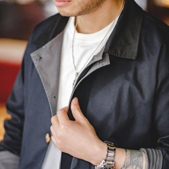 military style light coat Navy Blue|Olive