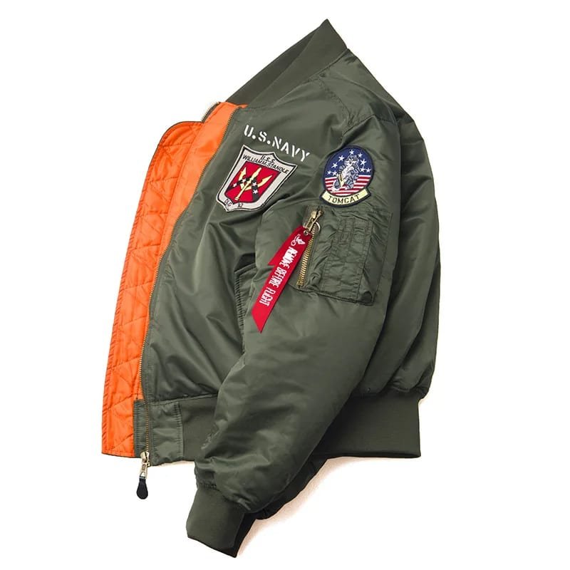 Wasserdichte Vintage-MA1-Fliegerjacke – Bild 3