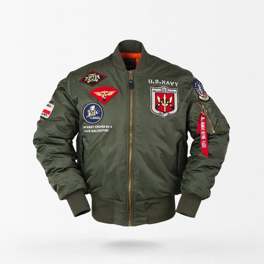 Wasserdichte Vintage-MA1-Fliegerjacke