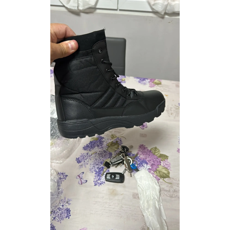 Leichte taktische Stiefel mit Reißverschluss photo review