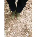 Leichte Trainingsstiefel aus Kunstwildleder in Armeegrün photo review