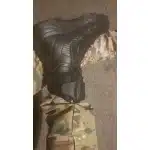 Schwarze taktische Stiefel mit seitlichem Reißverschluss und Schutzkappe photo review