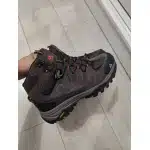 Wasserdichte Wildleder-Wanderschuhe Grau photo review