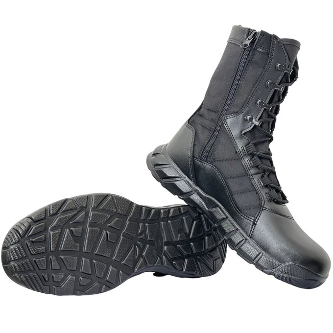Schwarze Reißverschluss-Kampfstiefel – Bild 6