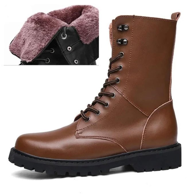 Braune Leder-Kampfstiefel – Bild 4