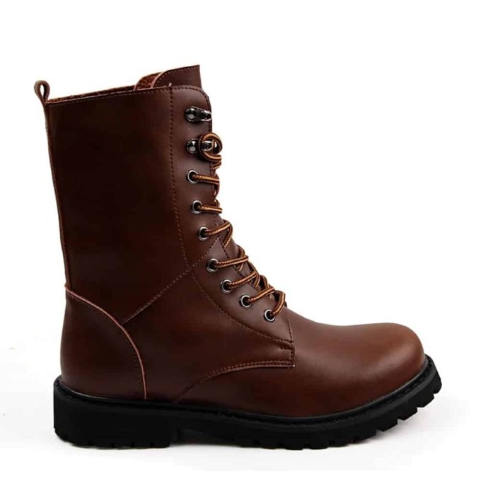 Braune Leder-Kampfstiefel – Bild 5