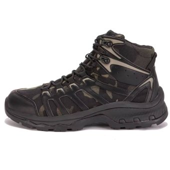 Mittelhohe taktische Tarnstiefel in Multicam-Schwarz
