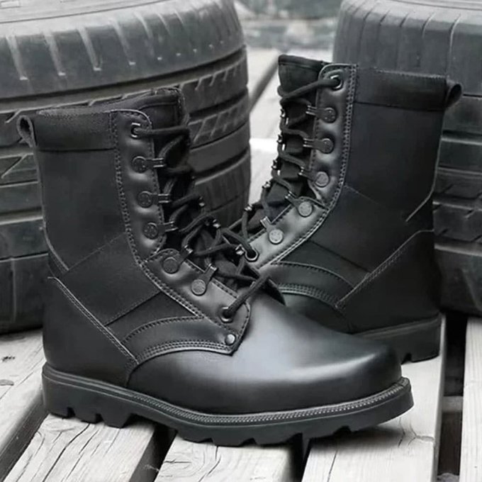 Taktische Kampfstiefel aus Kunstleder – Bild 5