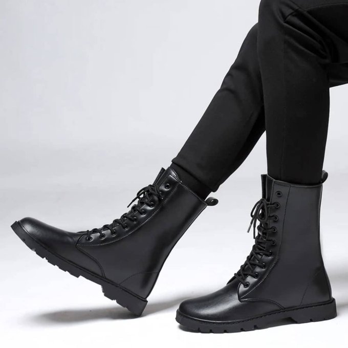 Militärstiefel aus echtem Leder – Bild 2
