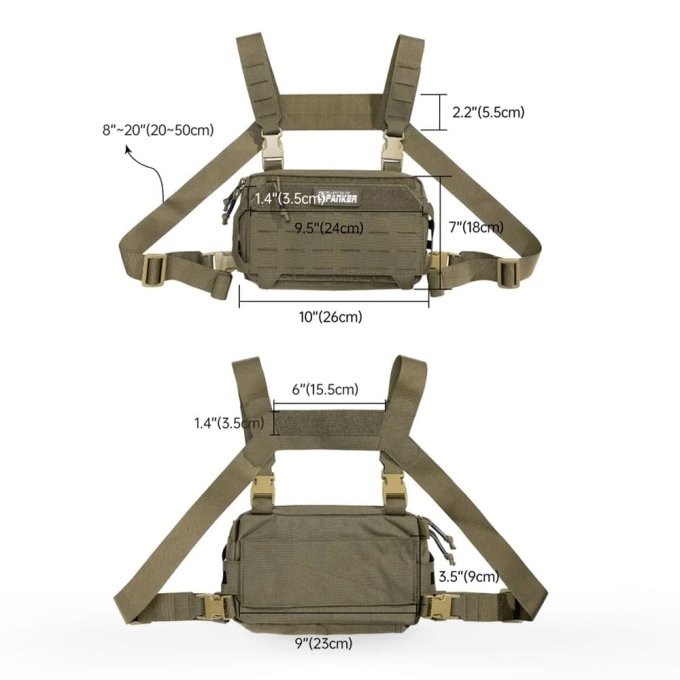 Lasergeschnittene MOLLE-Brusttasche – Bild 6